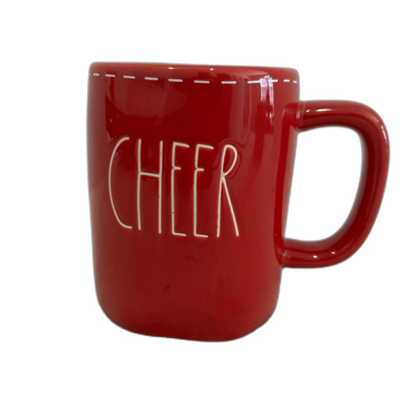 Rae Dunn Artisan Collection “CHEER” embossed Ceramic Christmas Mug. LNWOT - Picture 1 of 12